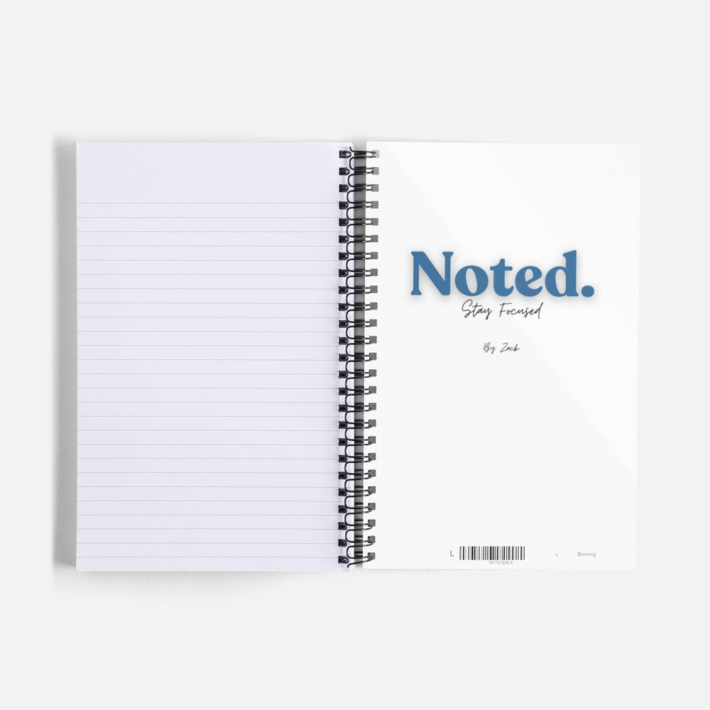 Noted. Blue Notebook