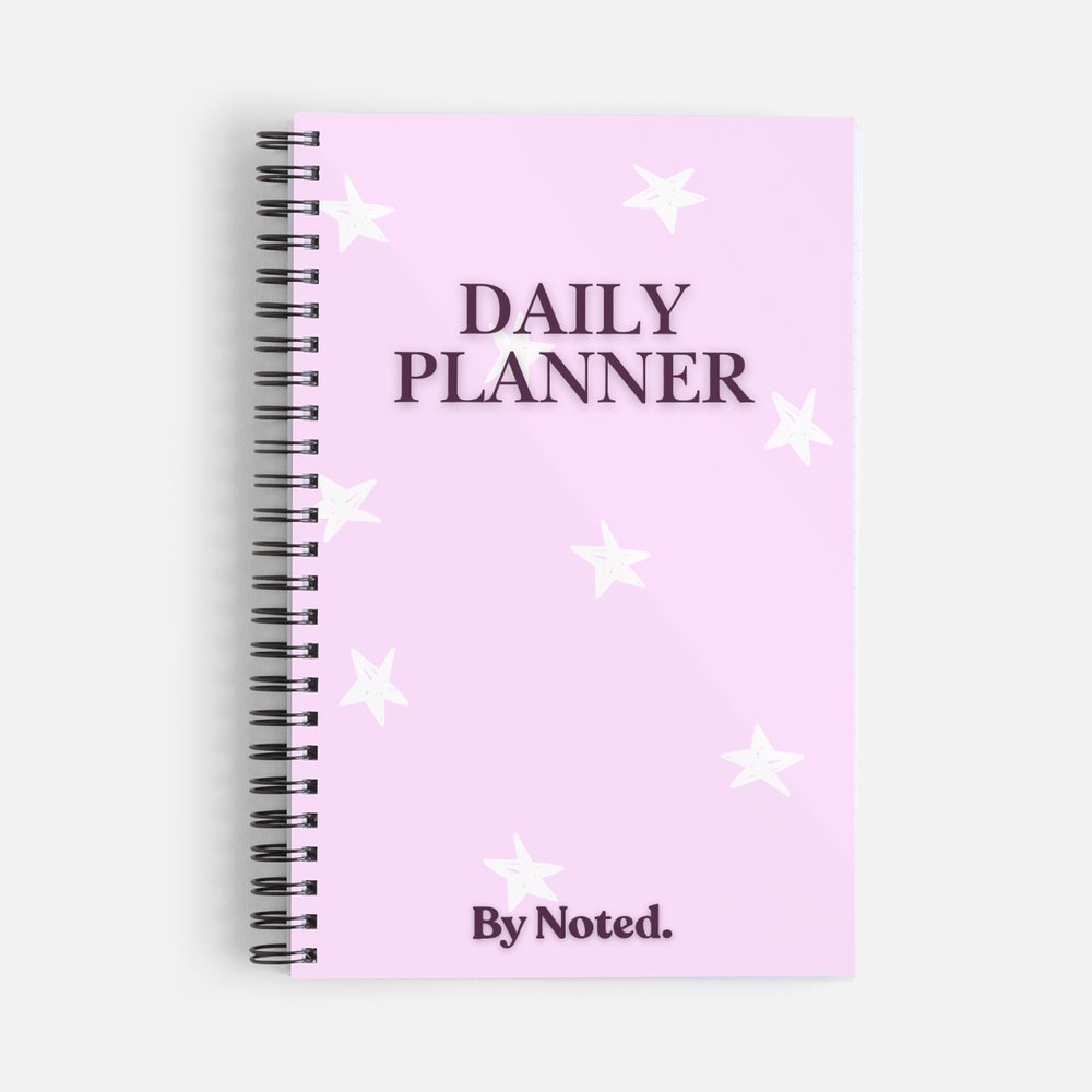 Noted. Pink Star Daily Planner